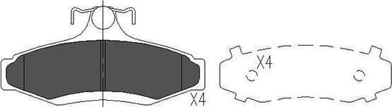 Kavo Parts KBP-1006 - Kit pastiglie freno, Freno a disco autozon.pro