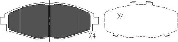 Kavo Parts KBP-1002 - Kit pastiglie freno, Freno a disco autozon.pro