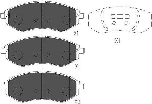 Kavo Parts KBP-1019 - Kit pastiglie freno, Freno a disco autozon.pro