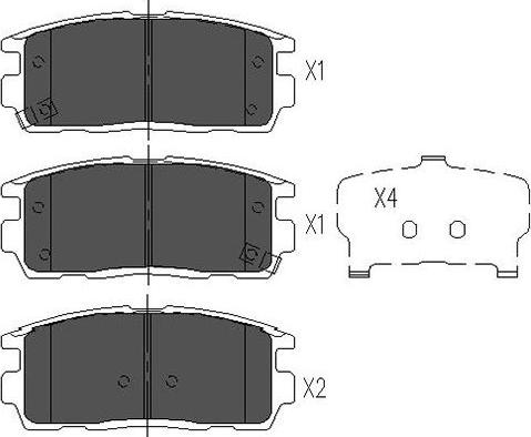 Kavo Parts KBP-1010 - Kit pastiglie freno, Freno a disco autozon.pro