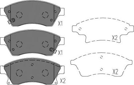 Kavo Parts KBP-1018 - Kit pastiglie freno, Freno a disco autozon.pro