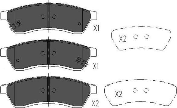 Kavo Parts KBP-1012 - Kit pastiglie freno, Freno a disco autozon.pro