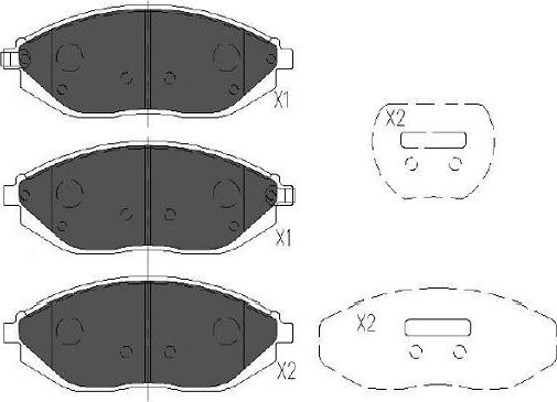 Kavo Parts KBP-1017 - Kit pastiglie freno, Freno a disco autozon.pro