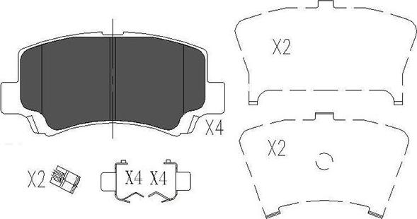 Kavo Parts KBP-8509 - Kit pastiglie freno, Freno a disco autozon.pro