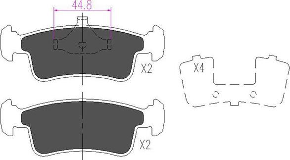 Kavo Parts KBP-8514 - Kit pastiglie freno, Freno a disco autozon.pro