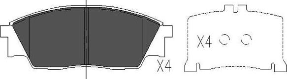 Kavo Parts KBP-8009 - Kit pastiglie freno, Freno a disco autozon.pro