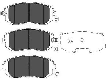 Kavo Parts KBP-8004 - Kit pastiglie freno, Freno a disco autozon.pro