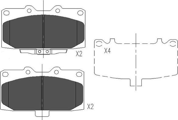 Kavo Parts KBP-8003 - Kit pastiglie freno, Freno a disco autozon.pro