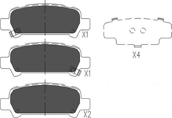 Kavo Parts KBP-8002 - Kit pastiglie freno, Freno a disco autozon.pro