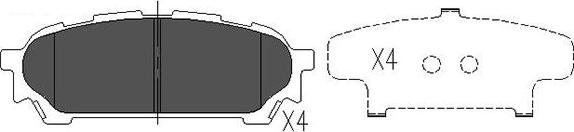 Kavo Parts KBP-8019 - Kit pastiglie freno, Freno a disco autozon.pro