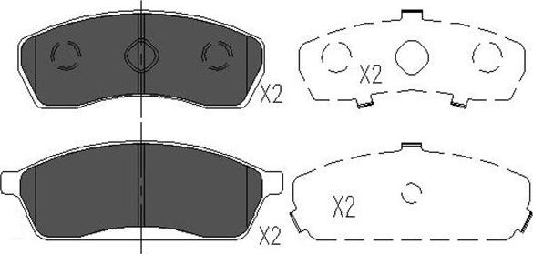 Kavo Parts KBP-8014 - Kit pastiglie freno, Freno a disco autozon.pro