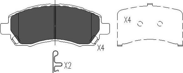 Kavo Parts KBP-8015 - Kit pastiglie freno, Freno a disco autozon.pro