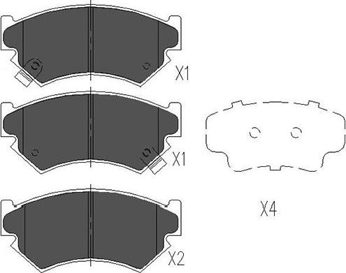 Kavo Parts KBP-8011 - Kit pastiglie freno, Freno a disco autozon.pro