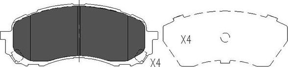 Kavo Parts KBP-8018 - Kit pastiglie freno, Freno a disco autozon.pro