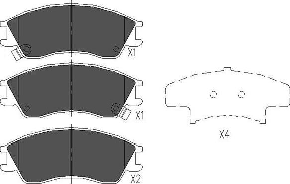 Kavo Parts KBP-8012 - Kit pastiglie freno, Freno a disco autozon.pro