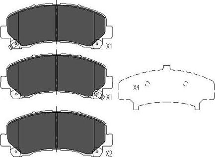 Kavo Parts KBP-3515 - Kit pastiglie freno, Freno a disco autozon.pro