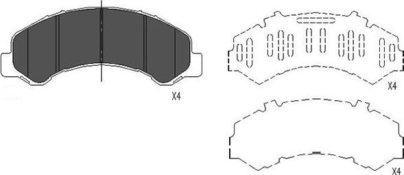 Kavo Parts KBP-3511 - Kit pastiglie freno, Freno a disco autozon.pro