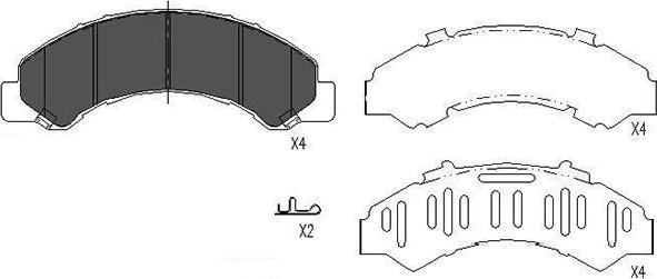 Kavo Parts KBP-3512 - Kit pastiglie freno, Freno a disco autozon.pro