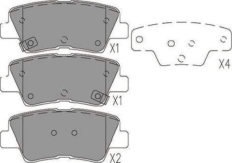 Kavo Parts KBP-3045 - Kit pastiglie freno, Freno a disco autozon.pro