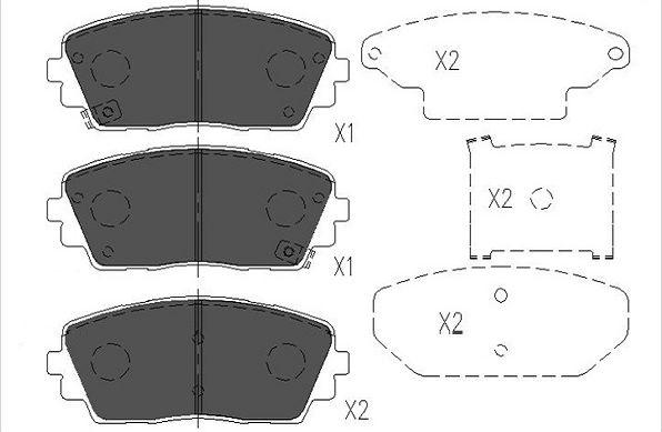 Kavo Parts KBP-3040 - Kit pastiglie freno, Freno a disco autozon.pro