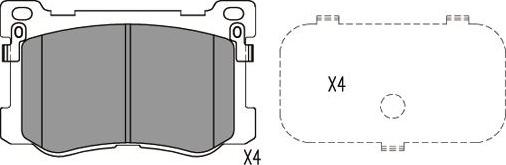 Kavo Parts KBP-3048 - Kit pastiglie freno, Freno a disco autozon.pro