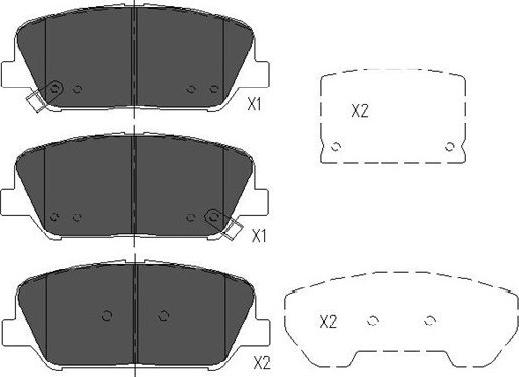 Kavo Parts KBP-3042 - Kit pastiglie freno, Freno a disco autozon.pro