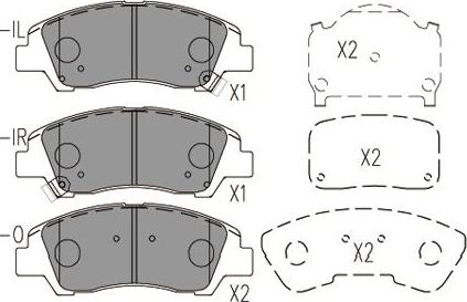 Kavo Parts KBP-3047 - Kit pastiglie freno, Freno a disco autozon.pro