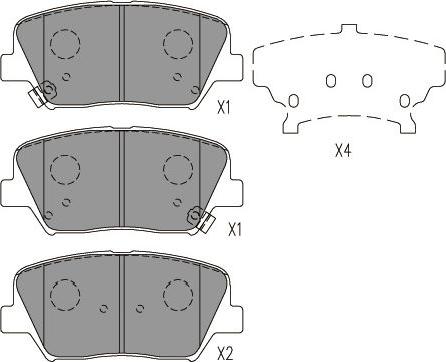 Kavo Parts KBP-3050 - Kit pastiglie freno, Freno a disco autozon.pro