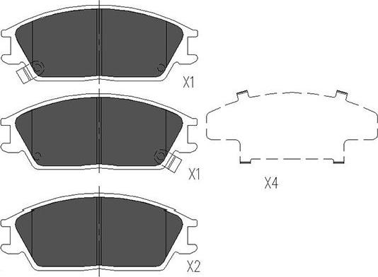 Kavo Parts KBP-3001 - Kit pastiglie freno, Freno a disco autozon.pro