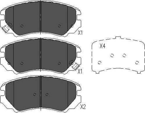 Kavo Parts KBP-3008 - Kit pastiglie freno, Freno a disco autozon.pro