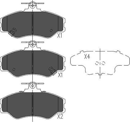 Kavo Parts KBP-3002 - Kit pastiglie freno, Freno a disco autozon.pro