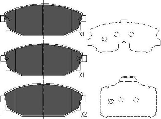 Kavo Parts KBP-3014 - Kit pastiglie freno, Freno a disco autozon.pro