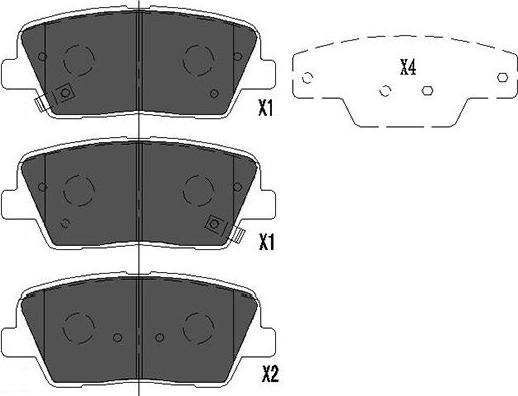 Kavo Parts KBP-3034 - Kit pastiglie freno, Freno a disco autozon.pro