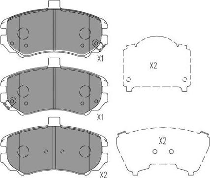 Kavo Parts KBP-3038 - Kit pastiglie freno, Freno a disco autozon.pro