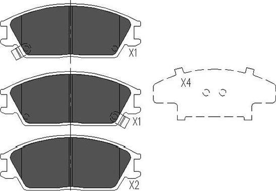 Kavo Parts KBP-3033 - Kit pastiglie freno, Freno a disco autozon.pro