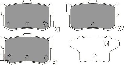 Kavo Parts KBP-3037 - Kit pastiglie freno, Freno a disco autozon.pro