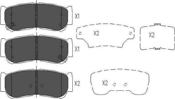 Kavo Parts KBP-3024 - Kit pastiglie freno, Freno a disco autozon.pro