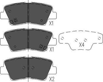 Kavo Parts KBP-3025 - Kit pastiglie freno, Freno a disco autozon.pro