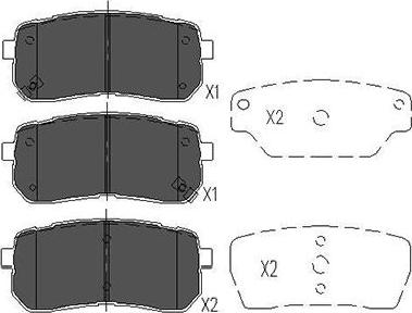 Kavo Parts KBP-3026 - Kit pastiglie freno, Freno a disco autozon.pro