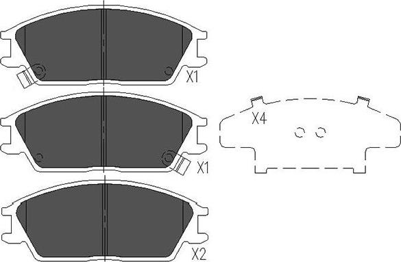 Kavo Parts KBP-3028 - Kit pastiglie freno, Freno a disco autozon.pro