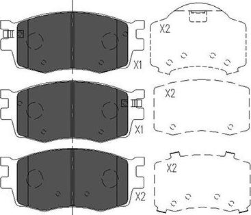 Kavo Parts KBP-3022 - Kit pastiglie freno, Freno a disco autozon.pro