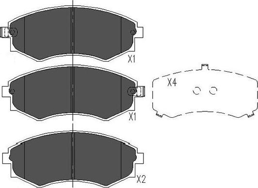 Kavo Parts KBP-3027 - Kit pastiglie freno, Freno a disco autozon.pro