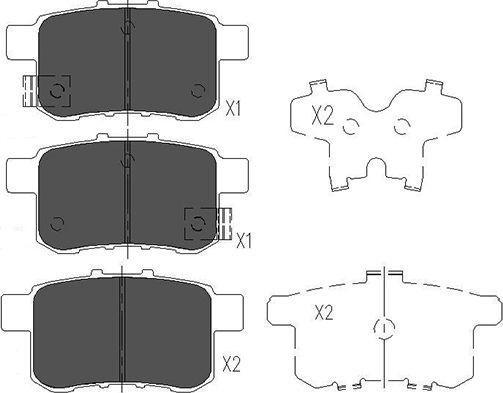 Kavo Parts KBP-2044 - Kit pastiglie freno, Freno a disco autozon.pro