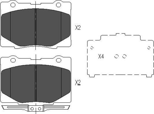 Kavo Parts KBP-2048 - Kit pastiglie freno, Freno a disco autozon.pro