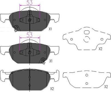 Kavo Parts KBP-2043 - Kit pastiglie freno, Freno a disco autozon.pro