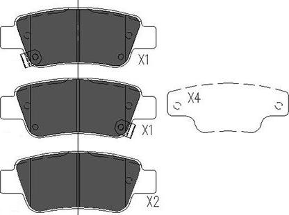 Kavo Parts KBP-2042 - Kit pastiglie freno, Freno a disco autozon.pro