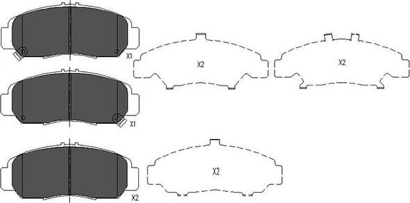 Kavo Parts KBP-2047 - Kit pastiglie freno, Freno a disco autozon.pro