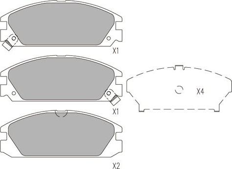 Kavo Parts KBP-2055 - Kit pastiglie freno, Freno a disco autozon.pro