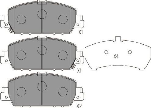 Kavo Parts KBP-2058 - Kit pastiglie freno, Freno a disco autozon.pro