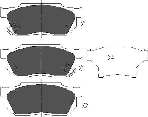 Kavo Parts KBP-2001 - Kit pastiglie freno, Freno a disco autozon.pro